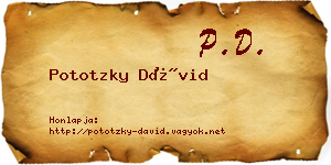 Pototzky Dávid névjegykártya